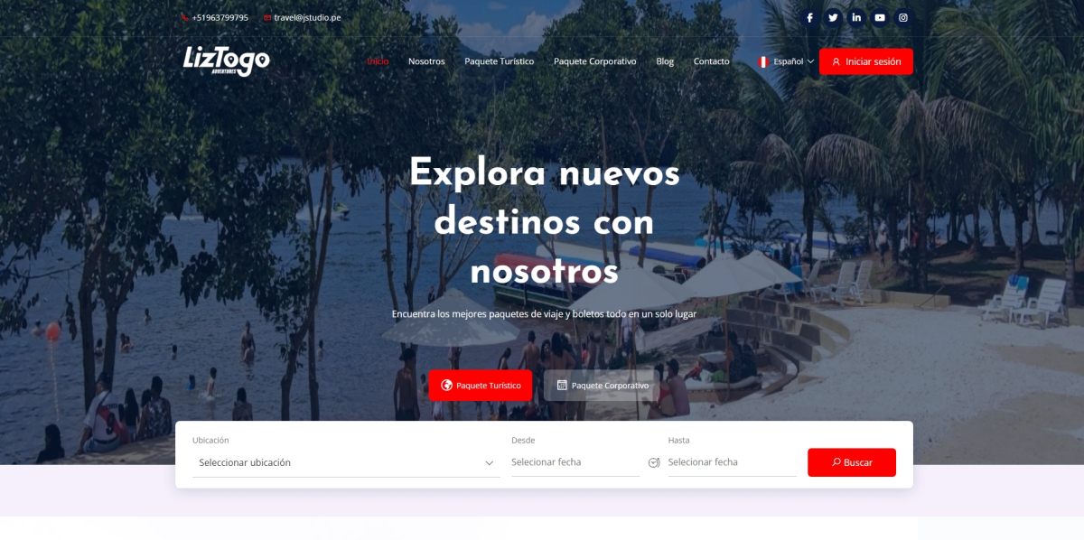 Web de Agencia de Turismo